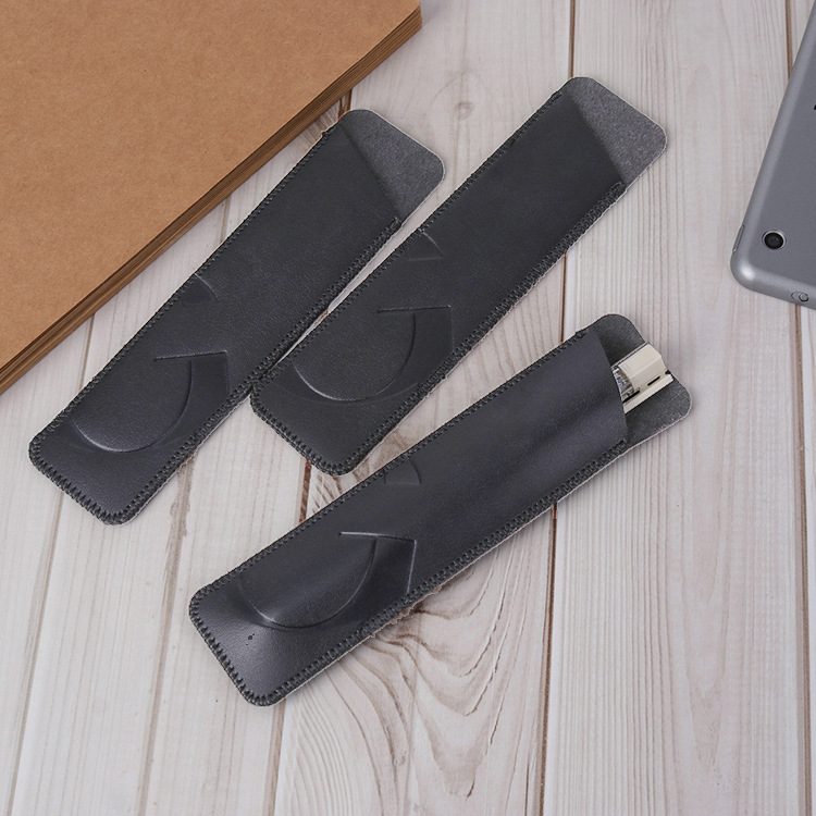 Leather pen kit, ready-to-distribution PU single lock pen protection kit, print LOGO