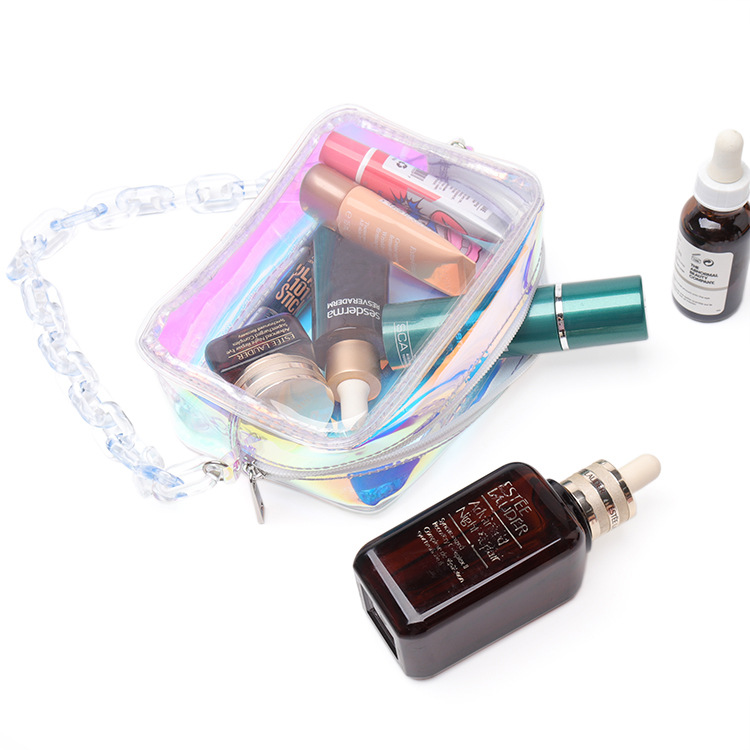 The plant customises laser-silver-resistant makeup packs with a large volume of colored ins-transparent pvc.