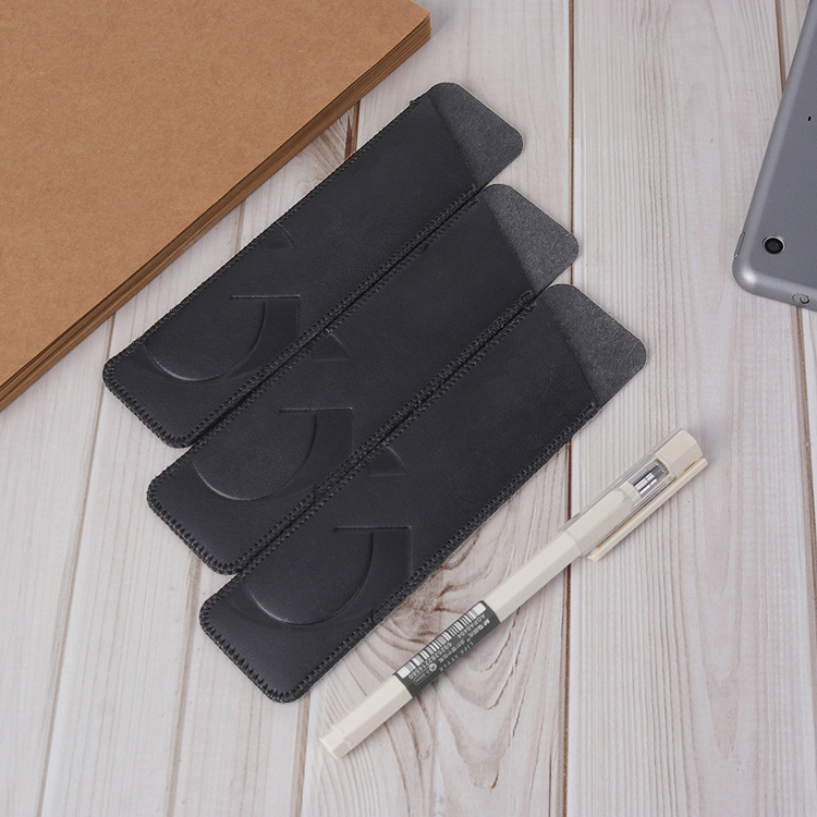 Leather pen kit, ready-to-distribution PU single lock pen protection kit, print LOGO