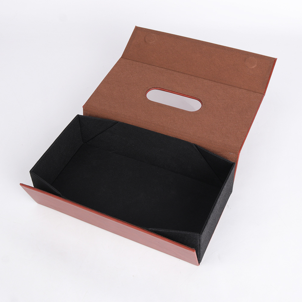 Wholesale of PU leather tissue box home-based hotel-car-borne logo gift box ad for napkin box ins