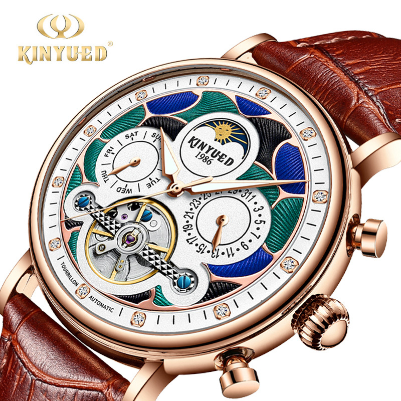 KINYUED's classic business wind multi-purpose waterproof, fully automatic, and a man's watch.