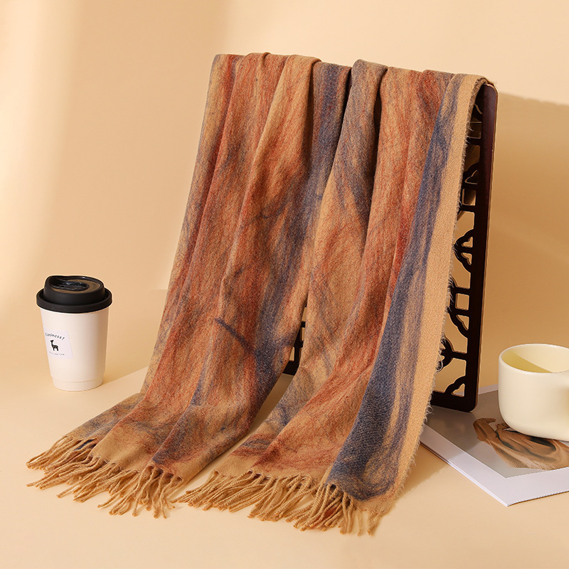 South Korea's new cashmere scarf, a small ink ink ink ink to keep its shoulders warm.