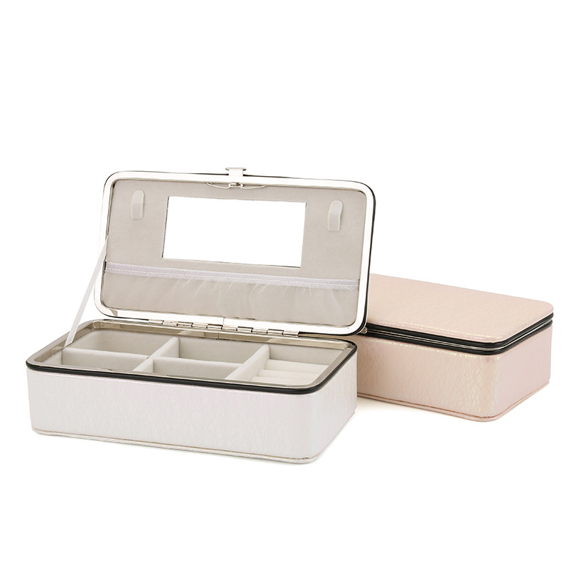 The jewelry box, the PU leather pack, the portable earring box.