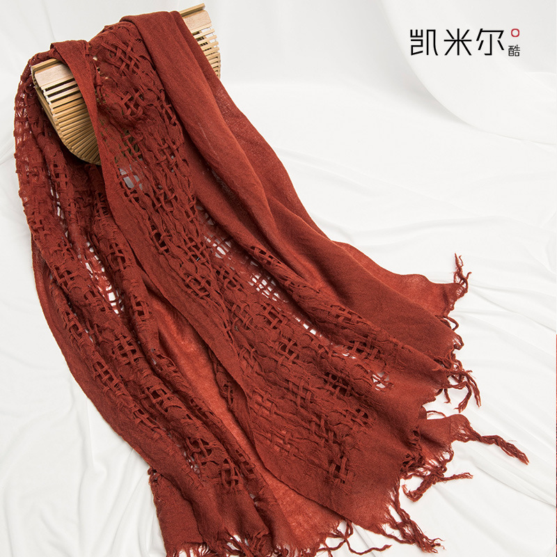 Kemir's cool half-eye-skinned shawl shawl with a full-blown fall winter.