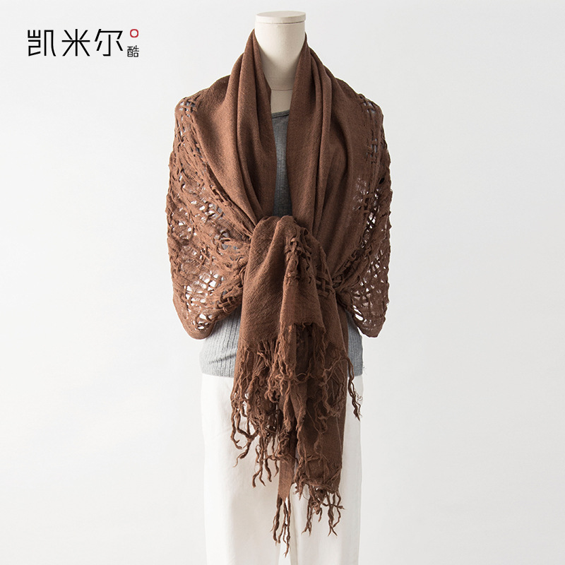 Kemir's cool half-eye-skinned shawl shawl with a full-blown fall winter.