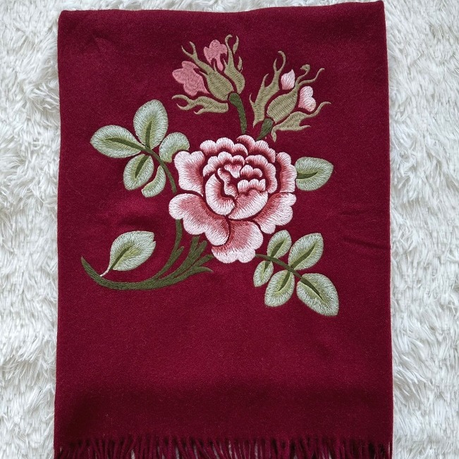 High-end embroidered wool scarf female air-conditioned swr0343